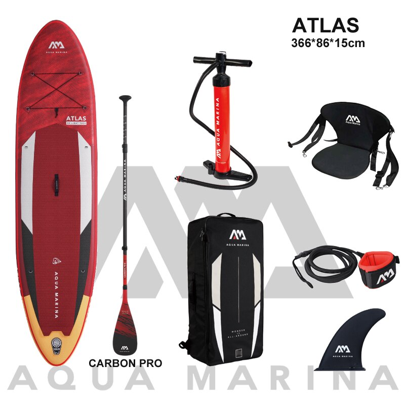 Surfbräda från AQUA MARINA 366*86*15cm inflatable surfboard stand up paddle ATLAS board surfing water sport sup board dinghy raft