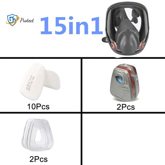 Helmask Respirator 6800 - Skyddar mot damm, virus, gas, ammoniak, metylamin m.m.