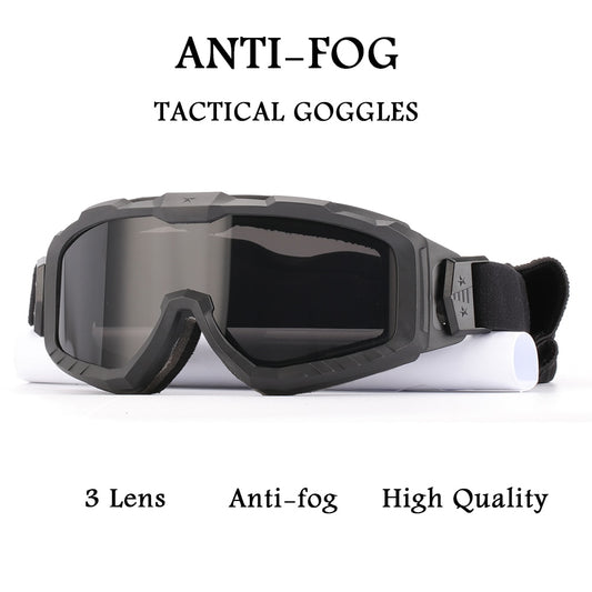 Taktiska Militär Skyddsglasögon - Bulletproof Shock Resistant Neutral Shooting Gogles Outdoor HD Lens Anti Fog UV400  Eyewear