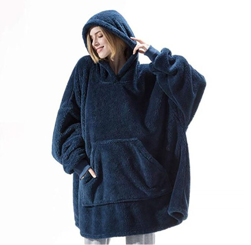 Oversized Fleece Huvtröja - Winter Fleece Hoodie - Varm Hoodie filt