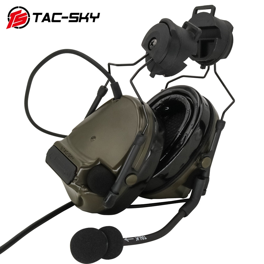 Taktiskt Headset - TAC-SKY Comtac III Hjälm ARC Rail Bracket version Brusreducerande Radiokommunikation