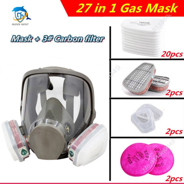 Helmask Respirator 6800 - Skyddar mot damm, virus, gas, ammoniak, metylamin m.m.