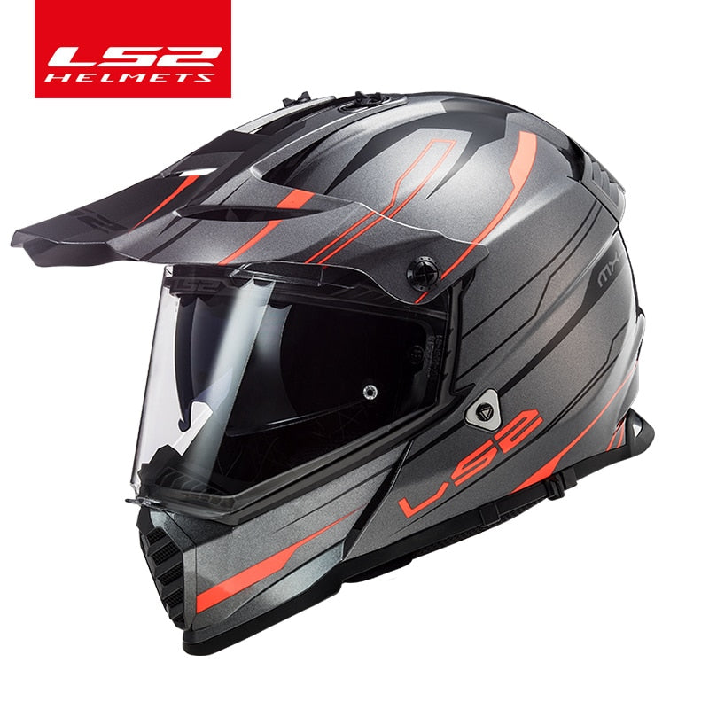 MC-Hjälm - Crosshjälm - LS2 MX436 Twin Shield Motocross Helmet PIONEER EVO Motorcycle Helmets off road