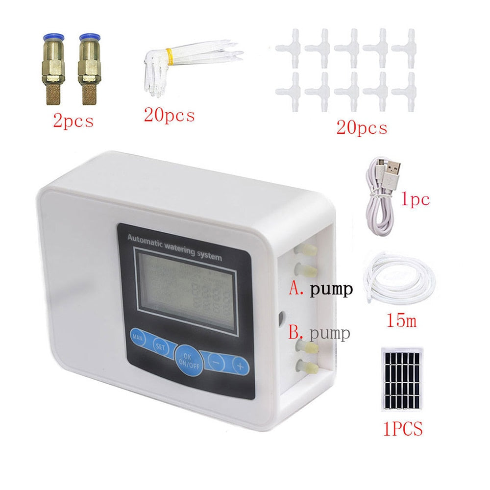 Droppsystem med timer för bevattning - Dual Pump Smart Drip System