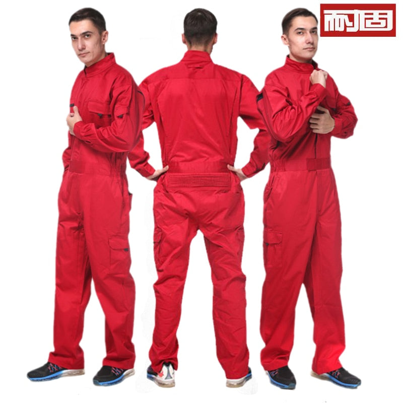 Work Wear Overalls for men Fashion Tooling Loose Cargo Overalls Long Sleeve Repairman Auto Repair Jumpsuits