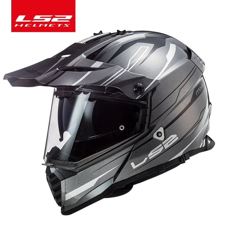 MC-Hjälm - Crosshjälm - LS2 MX436 Twin Shield Motocross Helmet PIONEER EVO Motorcycle Helmets off road