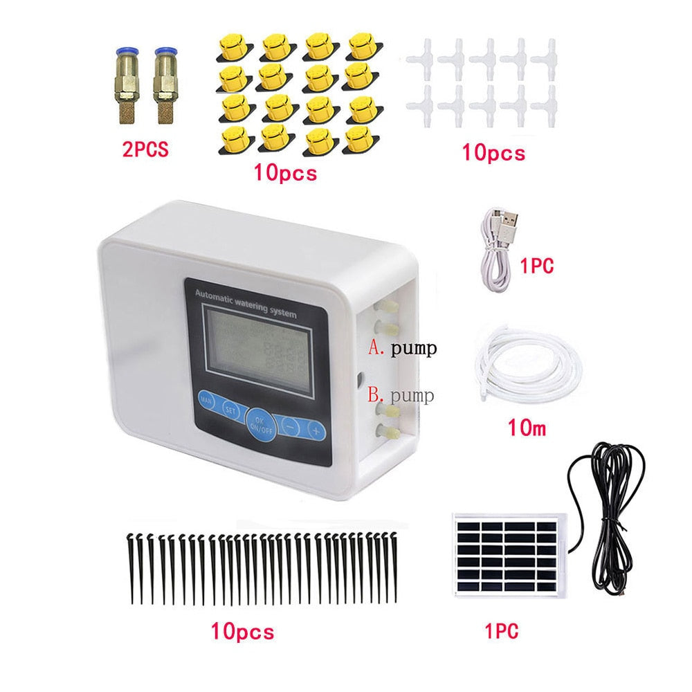 Droppsystem med timer för bevattning - Dual Pump Smart Drip System