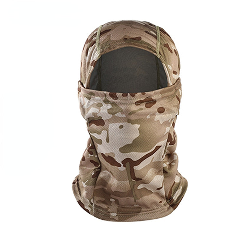 Taktisk kamouflage Balaclava Hatt Helmask Skidåkning Cp Cykling Jakt Huvud Nackskydd Hjälm Liner Keps Militär Män Scarf